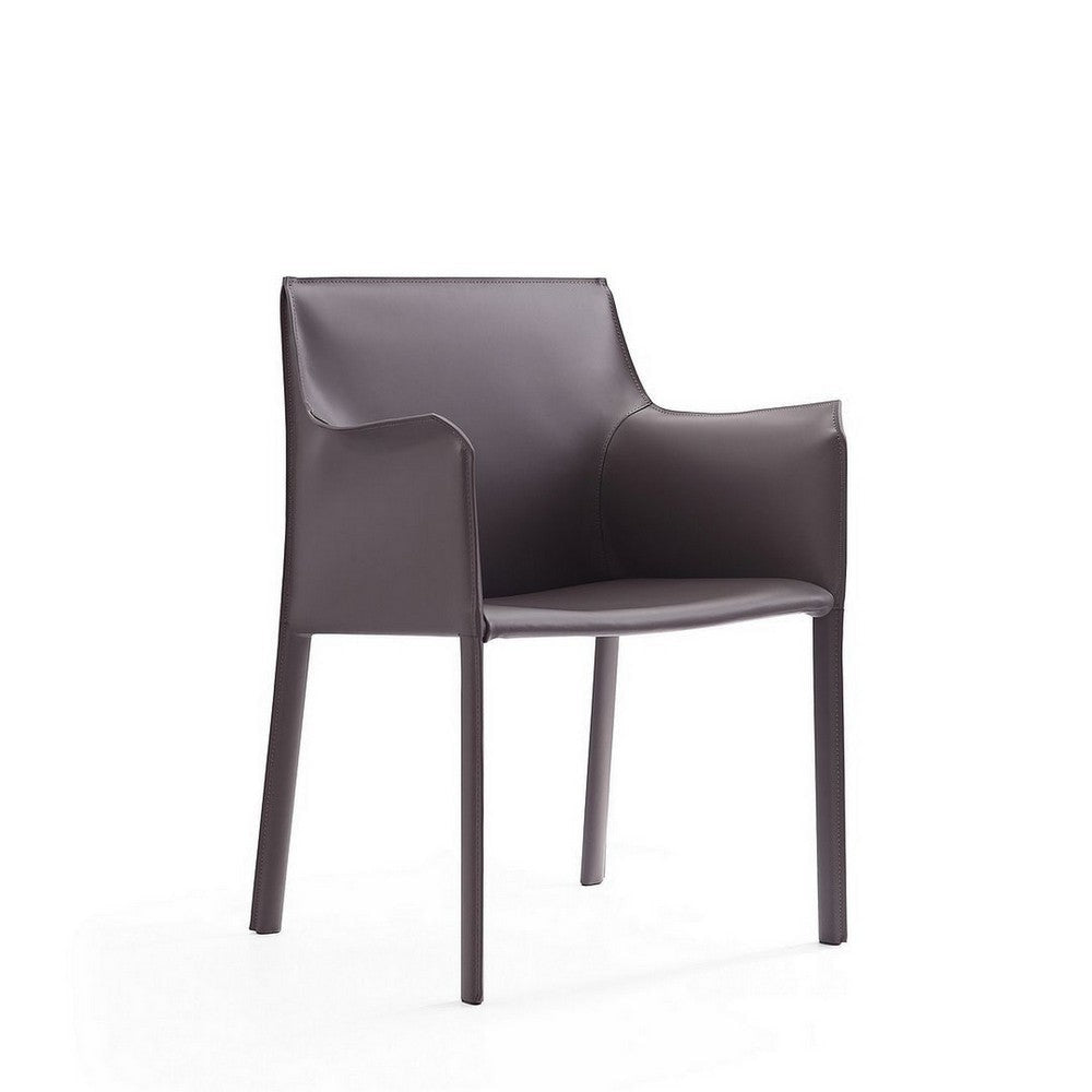 Paris Grey Saddle Leather Armchair (Set of 2) MHC-2-DC034-GY