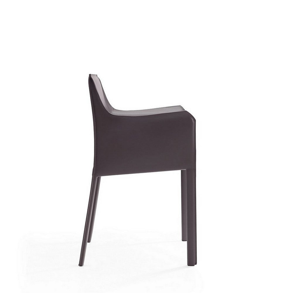 Paris Grey Saddle Leather Armchair (Set of 2) MHC-2-DC034-GY