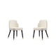 Estelle Cream and Black Faux Leather Dining Chair (Set of 2)