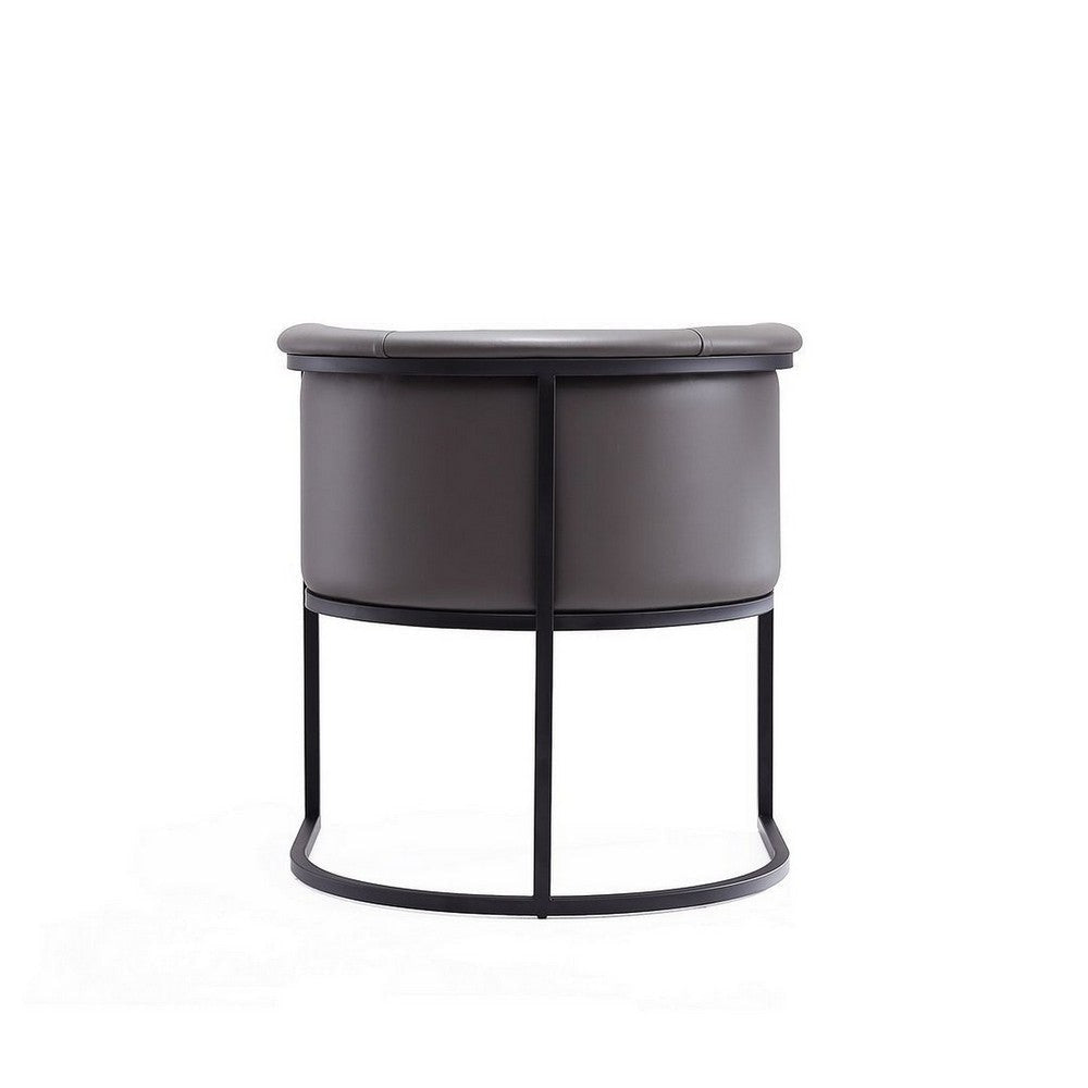 Bali Pebble and Black Faux Leather Dining Chair (Set of 2) MHC-2-DC044-PE