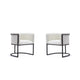 Bali White and Black Faux Leather Dining Chair (Set of 2)