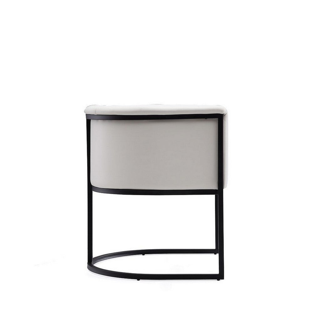Bali White and Black Faux Leather Dining Chair (Set of 2) MHC-2-DC044-WH