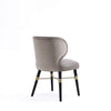 Modern Strine Dining Chair Upholstered in Velvet and Leatherette with Solid Wood Legs in Dark Taupe - Set of 2 MHC-2-DC045-DT