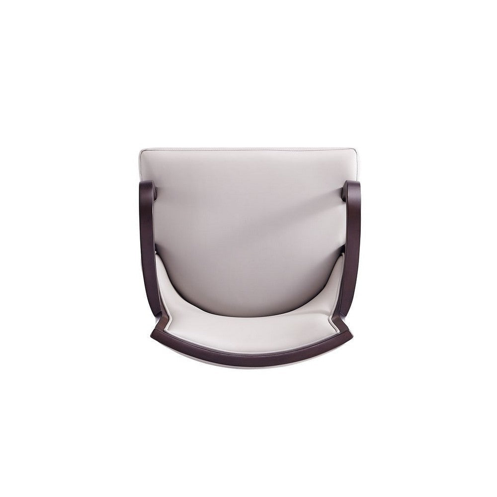 Grand Faux Leather Dining Armchair - Set of 2 in Light Grey MHC-2-DC048AR-LG