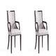 Grand Faux Leather Dining Armchair - Set of 2 in Light Grey