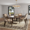 Grand Faux Leather Dining Armchair in Tan with Beech Wood Frame (Set of 2)