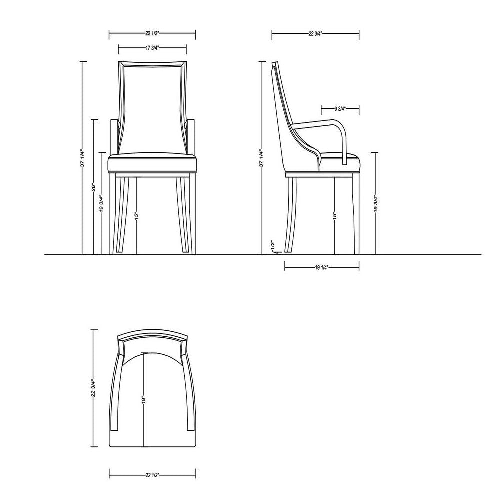 Grand Faux Leather Dining Armchair in Tan with Beech Wood Frame (Set of 2) MHC-2-DC048AR-TN