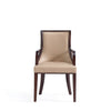 Grand Faux Leather Dining Armchair in Tan with Beech Wood Frame (Set of 2) MHC-2-DC048AR-TN