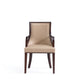 Grand Faux Leather Dining Armchair in Tan with Beech Wood Frame (Set of 2) MHC-2-DC048AR-TN