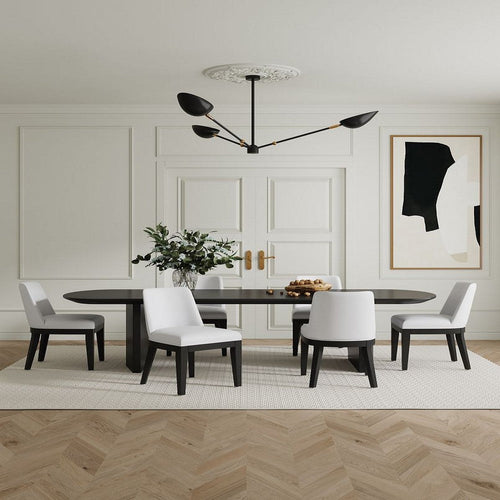 Gansevoort Modern Faux Leather Dining Chair in Cream (Set of 4)