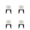 Gansevoort Modern Faux Leather Dining Chair in Cream (Set of 4)