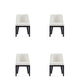 Gansevoort Modern Faux Leather Dining Chair in Cream (Set of 4)
