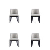 Gansevoort Modern Faux Leather Dining Chair in Light Grey (Set of 4)