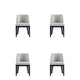 Gansevoort Modern Faux Leather Dining Chair in Light Grey (Set of 4)