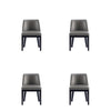Gansevoort Modern Faux Leather Dining Chair in Pebble Grey (Set of 4)