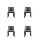 Gansevoort Modern Faux Leather Dining Chair in Pebble Grey (Set of 4)