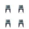 Gansevoort Modern Faux Leather Dining Chair in Pewter (Set of 4)