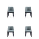 Gansevoort Modern Faux Leather Dining Chair in Pewter (Set of 4)