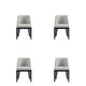 Gansevoort Modern Faux Leather Dining Chair in Stone Grey (Set of 4)