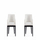 Gansevoort Modern Faux Leather Dining Armchair in Cream (Set of 2)