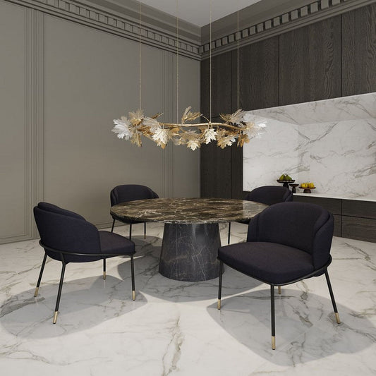 Flor Fabric Dining Chair - Set of 2 in Black