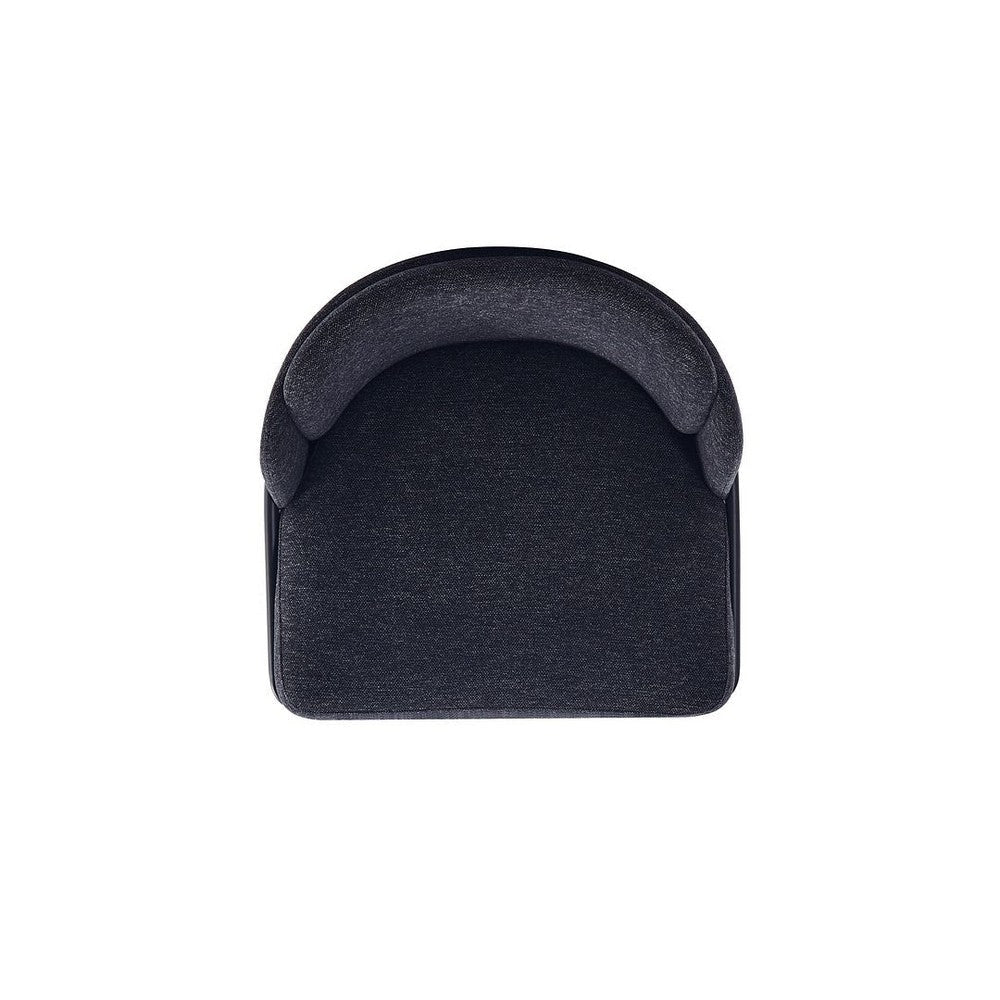 Flor Fabric Dining Chair - Set of 2 in Black MHC-2-DC052-BK