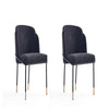 Flor Fabric Dining Chair - Set of 2 in Black