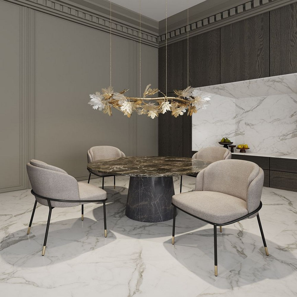 Flor Fabric Dining Chair - Set of 2 in Wheat