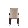 Shubert Modern Faux Leather and Velvet Dining Armchair in Tan (Set of 2) MHC-2-DC055AR-TN