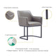 Modern Serena Dining Armchair Upholstered in Leatherette with Steel Legs in Grey - Set of 2 MHC-2-DC056AR-GY