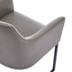 Modern Serena Dining Armchair Upholstered in Leatherette with Steel Legs in Grey - Set of 2 MHC-2-DC056AR-GY