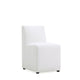Anna Modern Square Faux Leather Dining Chair in Cream (Set of 2) MHC-2-DC058-CR