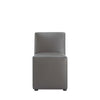 Anna Modern Square Faux Leather Dining Chair in Pewter (Set of 2) MHC-2-DC058-PE