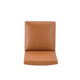 Anna Modern Square Faux Leather Dining Chair in Saddle (Set of 2) MHC-2-DC058-SA