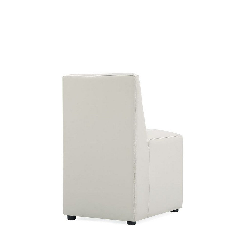 Anna Modern Square Faux Leather Dining Chair in Light Stone Grey (Set of 2) MHC-2-DC058-ST
