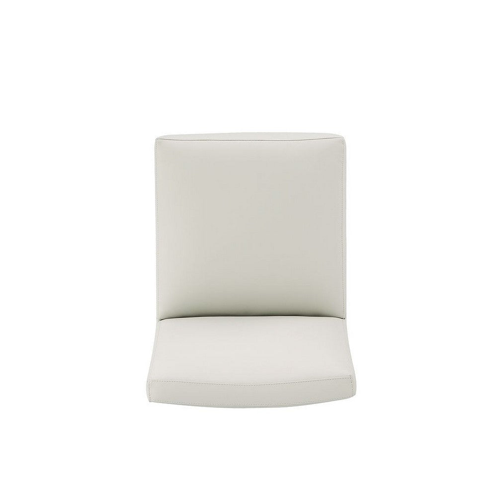Anna Modern Square Faux Leather Dining Chair in Light Stone Grey (Set of 2) MHC-2-DC058-ST