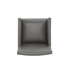 Anna Modern Square Faux Leather Dining Armchair in Pewter (Set of 2) MHC-2-DC058AR-PE