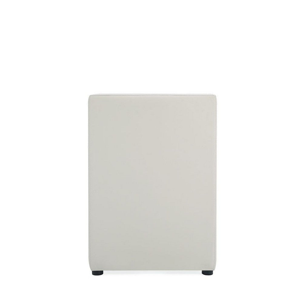 Anna Modern Square Faux Leather Dining Armchair in Light Stone Grey (Set of 2) MHC-2-DC058AR-ST