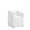 Anna Modern Round Faux Leather Dining Armchair in Cream (Set of 2) MHC-2-DC059AR-CR