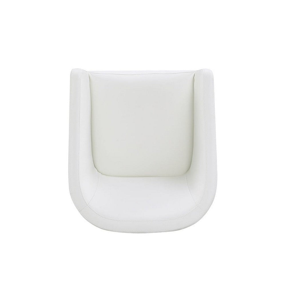 Anna Modern Round Faux Leather Dining Armchair in Cream (Set of 2) MHC-2-DC059AR-CR