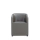 Anna Modern Round Faux Leather Dining Armchair in Pewter (Set of 2) MHC-2-DC059AR-PE