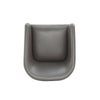 Anna Modern Round Faux Leather Dining Armchair in Pewter (Set of 2) MHC-2-DC059AR-PE