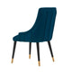 Modern Eda Velvet Dining Chair in Midnight Blue- Set of 2 MHC-2-DC073-BL