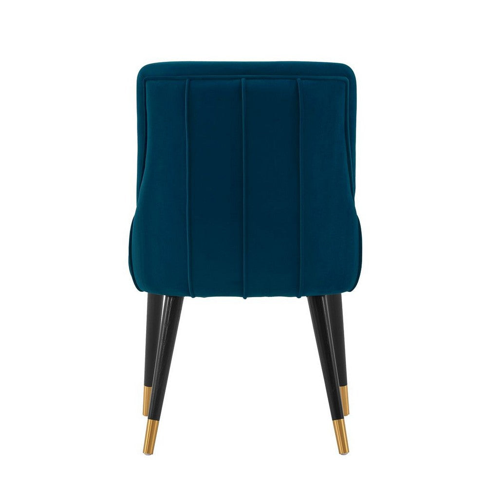 Modern Eda Velvet Dining Chair in Midnight Blue- Set of 2 MHC-2-DC073-BL