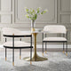 Modern Lia Boucle Dining Armchair in Cream - Set of 2