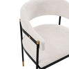 Modern Lia Boucle Dining Armchair in Cream - Set of 2 MHC-2-DC074-CR