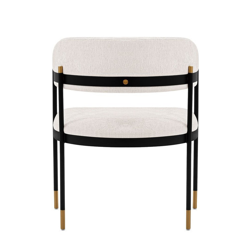 Modern Lia Boucle Dining Armchair in Cream - Set of 2 MHC-2-DC074-CR