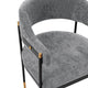Modern Lia Boucle Dining Armchair in Grey - Set of 2 MHC-2-DC074-GY