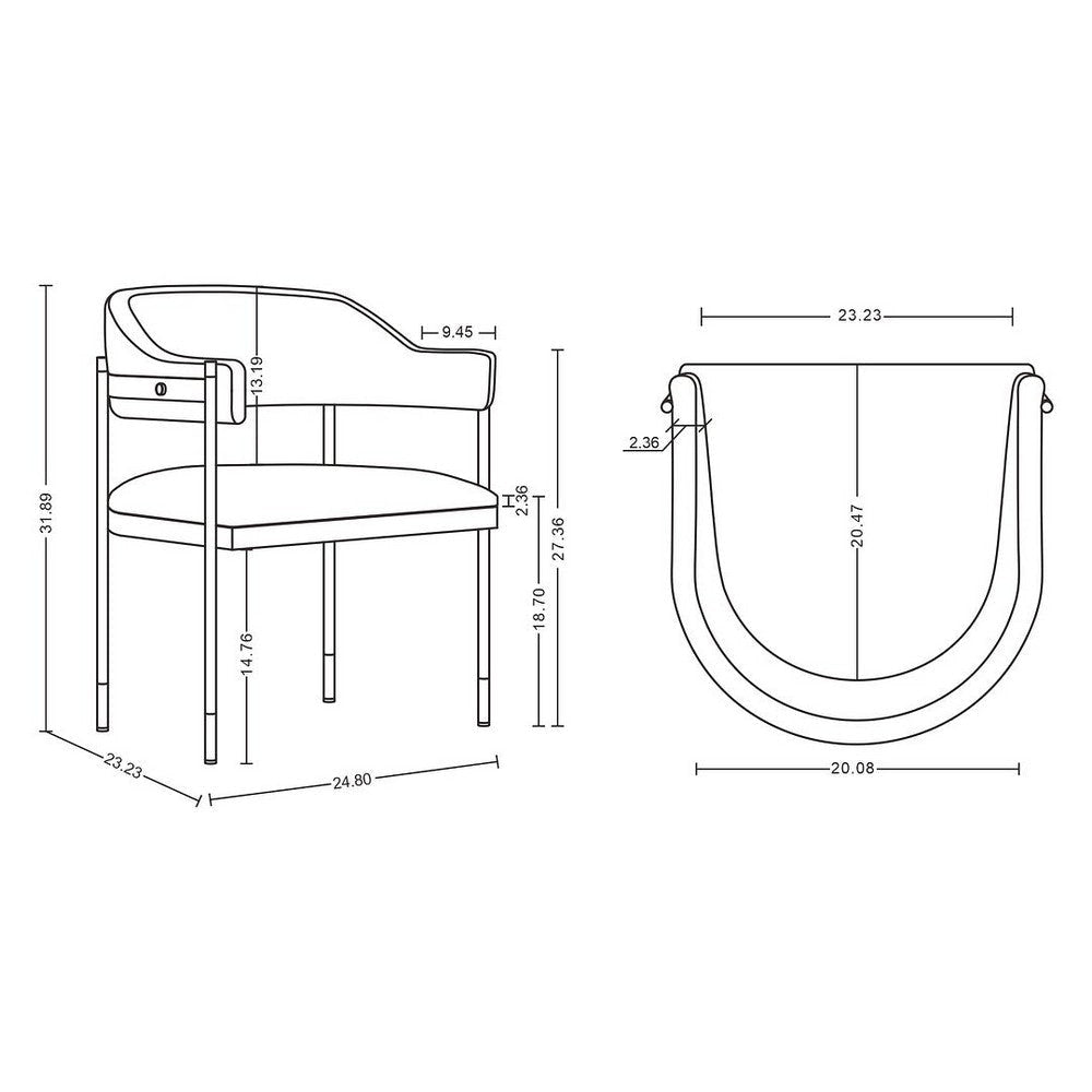 Modern Lia Boucle Dining Armchair in Stone - Set of 2 MHC-2-DC074-ST