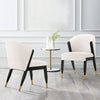 Modern Ola Boucle Dining Chair in Cream- Set of 2